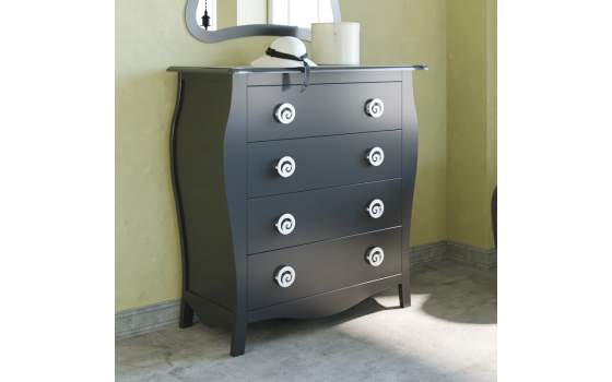 Comoda Clasica Provenzal Madera 4 Cajones Serie Verona