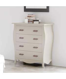 Comoda Clasica Vintage Madera 4 Cajones Grandes Serie Julia