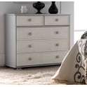 Comoda Dormitorio Rattan Mimbre 5 Cajones Serie Atains