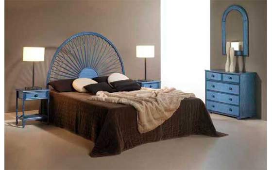 Comoda Dormitorio Rattan Mimbre 5 Cajones Serie Atains