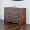 Comoda Diseño Actual 3 Cajones Grandes Serie Marta