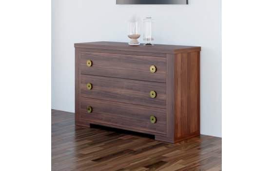 Comoda Diseño Actual 3 Cajones Grandes Serie Marta