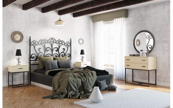 Comoda Diseño Moderno 2 Cajones Patas de Acero  Elodie Comoda Diseño Moderno 2 Cajones Patas de Acero  Elodie