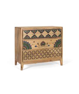 Comoda Domitorio Decorada en Colores 3 Cajones Serie Arialest