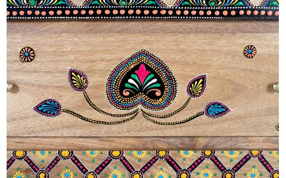 Comoda Domitorio Decorada en Colores 3 Cajones Serie Arialest