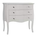 Comoda Dormitorio 3 Cajones Blanca Clasica Serie Acatts
