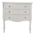 Comoda Dormitorio 3 Cajones Blanca Clasica Serie Acatts