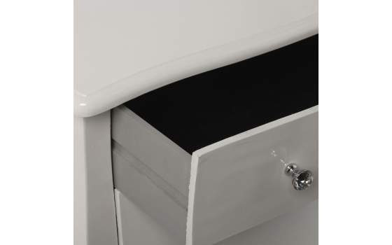 Comoda Dormitorio 3 Cajones Blanca Clasica Serie Acatts