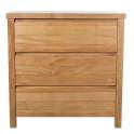 Comoda Dormitorio 3 Cajones Madera Pino Color Miel Arckel