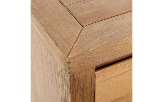 Comoda Dormitorio 3 Cajones Madera Pino Color Miel Arckel
