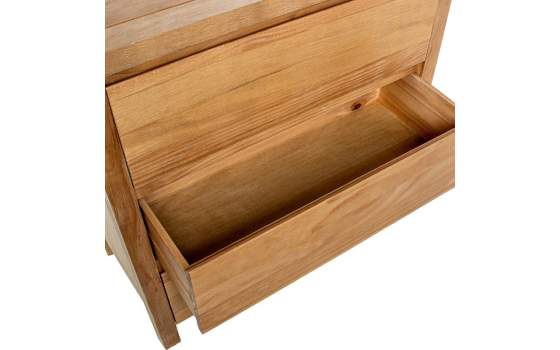 Comoda Dormitorio 3 Cajones Madera Pino Color Miel Arckel