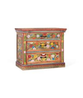 Comoda Dormitorio 3 Cajones Pintura Oriental China Serie Anthin