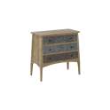 Comoda Dormitorio 3 Cajones tallados colores Serie Mediant