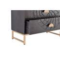Comoda Dormitorio 3 Cajones Tallados Estilo Etnico Serie Aixis