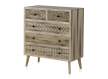 Comoda Dormitorio 5 Cajones Decorados Estilo Actual Alamos