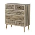 Comoda Dormitorio 5 Cajones Decorados Estilo Actual Alamos