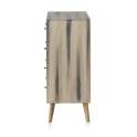 Comoda Dormitorio 5 Cajones Decorados Estilo Actual Alamos