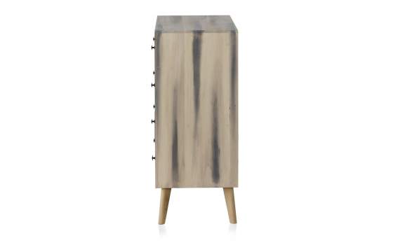 Comoda Dormitorio 5 Cajones Decorados Estilo Actual Alamos