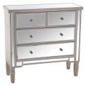 Comoda Dormitorio 4 Cajones Espejo Serie Abelyne