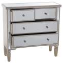 Comoda Dormitorio 4 Cajones Espejo Serie Abelyne