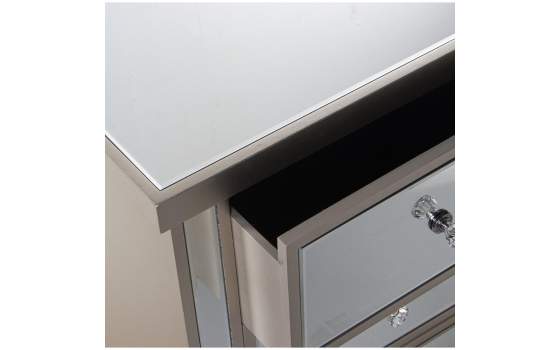 Comoda Dormitorio 4 Cajones Espejo Serie Abelyne