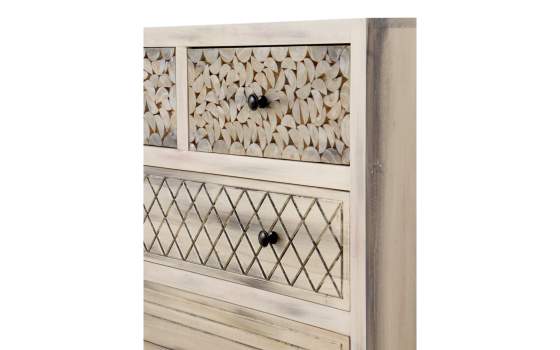 Comoda Dormitorio 5 Cajones Decorados Estilo Actual Alamos