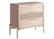 Comoda Dormitorio Actual 3 Cajones Madera Ratan Weurtz