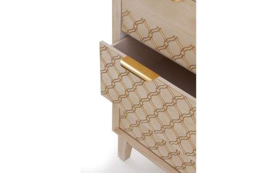 Comoda Dormitorio Actual 3 Cajones Roble Marfil Adresas