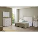 Comoda Dormitorio Actual 5 Cajones Blanca Serie Dantany