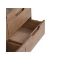 Comoda Dormitorio Actual 6 Cajones Color Nogal Claro Alort