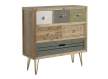Comoda Dormitorio Actual 6 Cajones Decorados Patas Metal Arreba