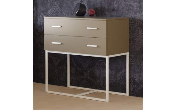 Comoda Dormitorio Actual Forja y Madera Serie Venecia