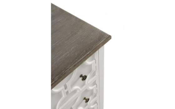 Comoda Dormitorio Blanco Actual 2 Cajones 2 Puertas Arpentis