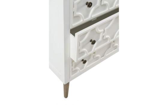 Comoda Dormitorio Blanco Actual 2 Cajones 2 Puertas Arpentis