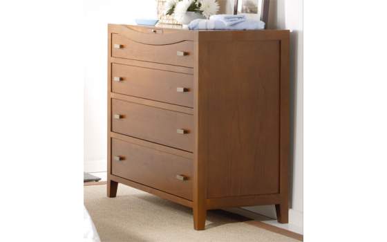 Comoda Dormitorio Colonial 4 Cajones Serie Amtriain