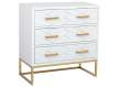 Comoda Dormitorio en Blanco 3 Cajones - Serie Alech