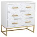 Comoda Dormitorio en Blanco 3 Cajones - Serie Alech