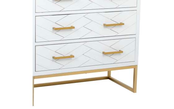 Comoda Dormitorio en Blanco 3 Cajones - Serie Alech