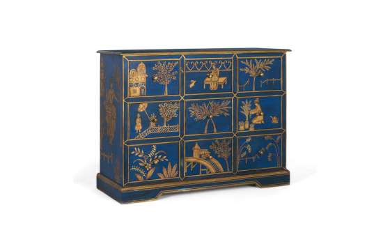 Comoda Dormitorio Oriental 9 Cajones Decorados Serie Arfian