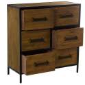Comoda Dormitorio Rustica Industrial 6 Cajones Serie Faranta