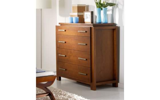 Comoda Estilo Colonial 4 Cajones Serie Anlezy