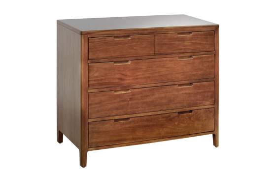 Comoda Estilo Colonial con 5 Cajones Serie Oporto