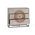 Comoda Etnica oriental 3 Cajones Serie Wood Mandala