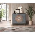 Comoda Etnica oriental 3 Cajones Serie Wood Mandala