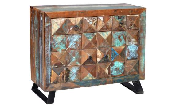 Comoda Industrial Vintage Madera Mango Serie Diamante