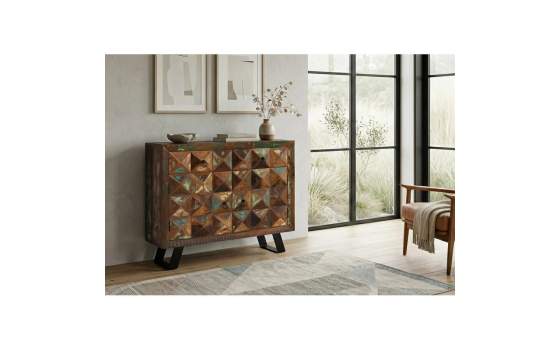 Comoda Industrial Vintage Madera Mango Serie Diamante