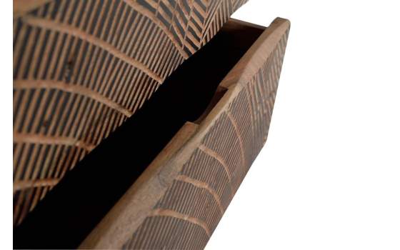 Comoda Madera Maciza Acacia 6 Cajones Labrados Serie Alvird