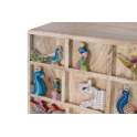 Comoda Madera Mango con Relieves de Animales Serie Albera
