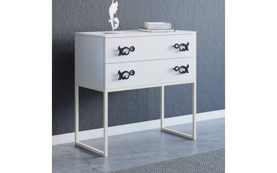 Comoda Moderna 2 Cajones Dormitorio Diseño Colores Serie Dayra