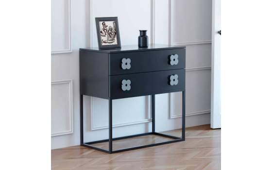 Comoda Moderna 2 Cajones  Patas Metal Altas Serie Lina Comoda Moderna 2 Cajones  Patas Metal Altas Serie Lina